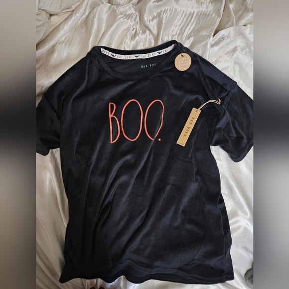 Rae Dunn BOO Cozy Stretch Velour Pj Top - MEDIUM - Picture 2 of 7